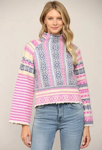 *AFFIRM Distressed Patchwork Fair Isle Sweater