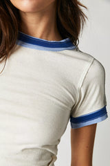 FREE PEOPLE Retro SPORTY MIX Tee Top