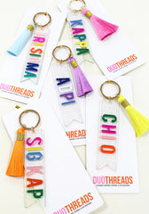 DUOTHREADS Sorority Tassel Key Fob